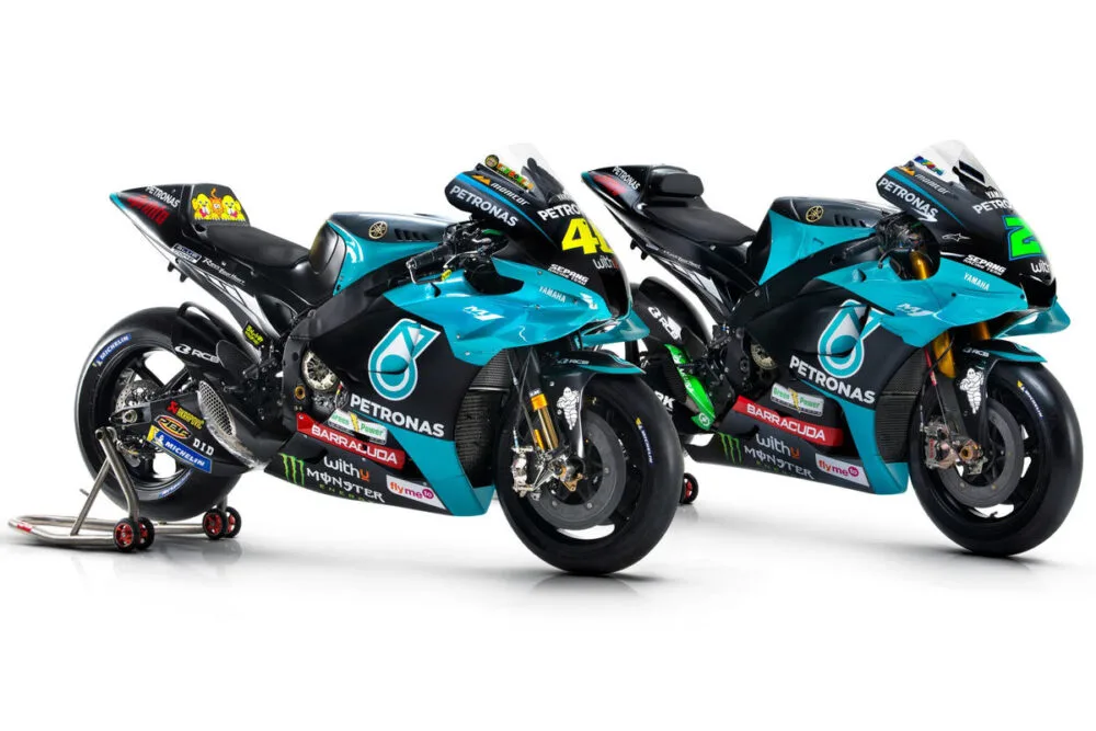 valentino rossi and franco morbidelli bikes petronas yamaha srt 2021