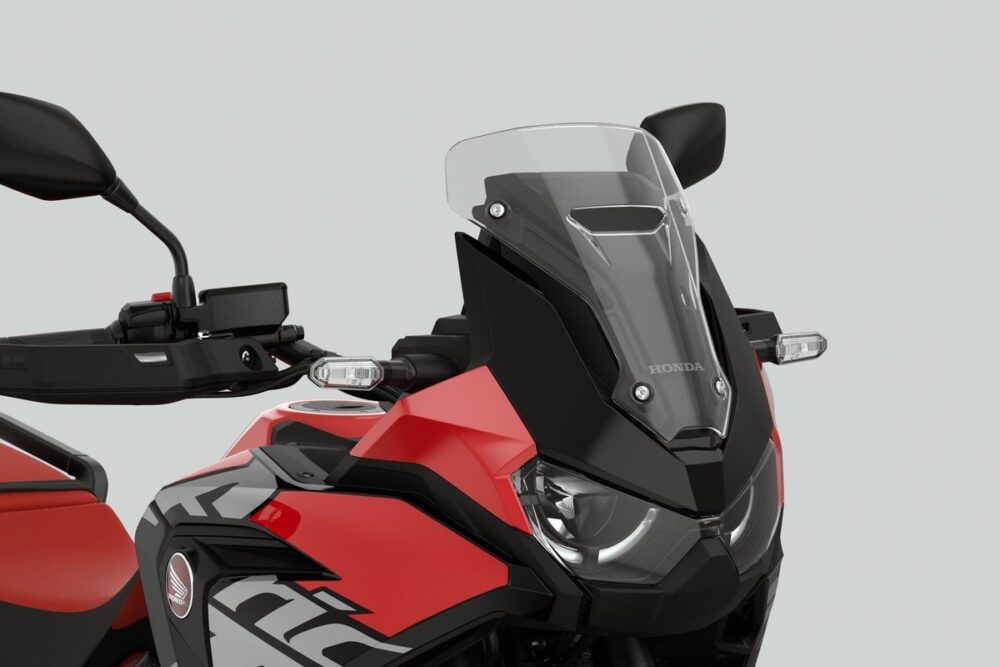 2022 honda crf1100l africa twin front windshield detail